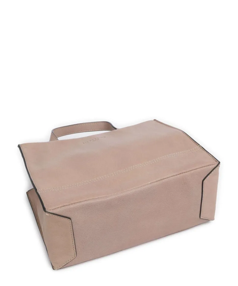 Lou 2 3D Leather M Handtasche genarbtes Leder beige