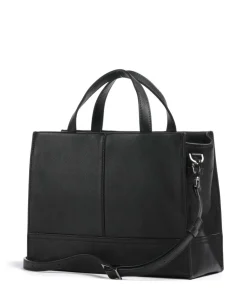 Lou 2 3D Leather M Handtasche genarbtes Leder schwarz