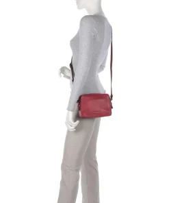 Lou 2 3D Leather S Umhängetasche genarbtes Rindsleder rot