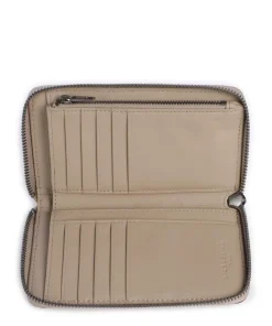 Lou 2 Frieda 3D Leather Geldbörse genarbtes Leder beige