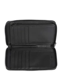 Lou 2 Frieda Paper Touch RFID Geldbörse Rindsleder schwarz