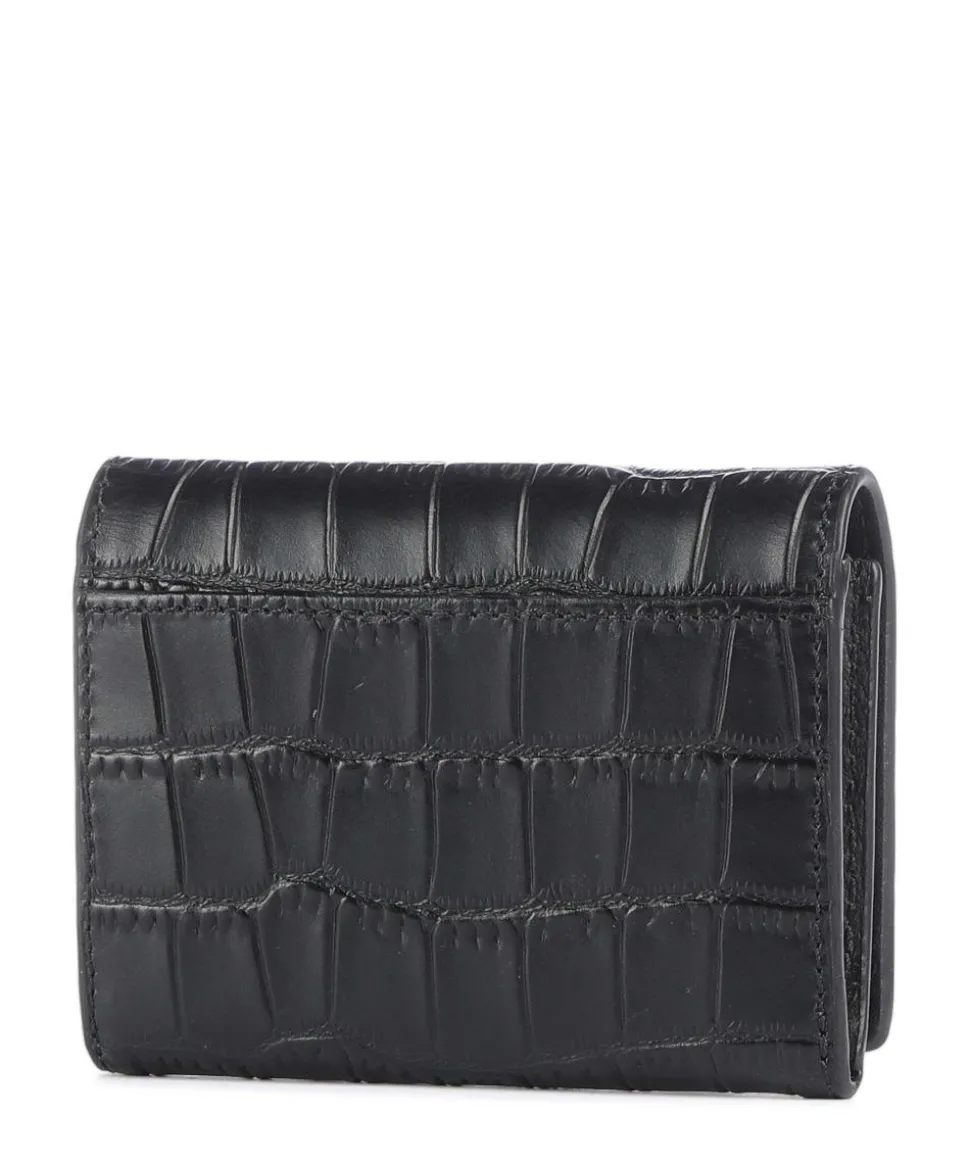 Lou 2 Louisa New Croco RFID Geldbörse geprägtes Leder schwarz