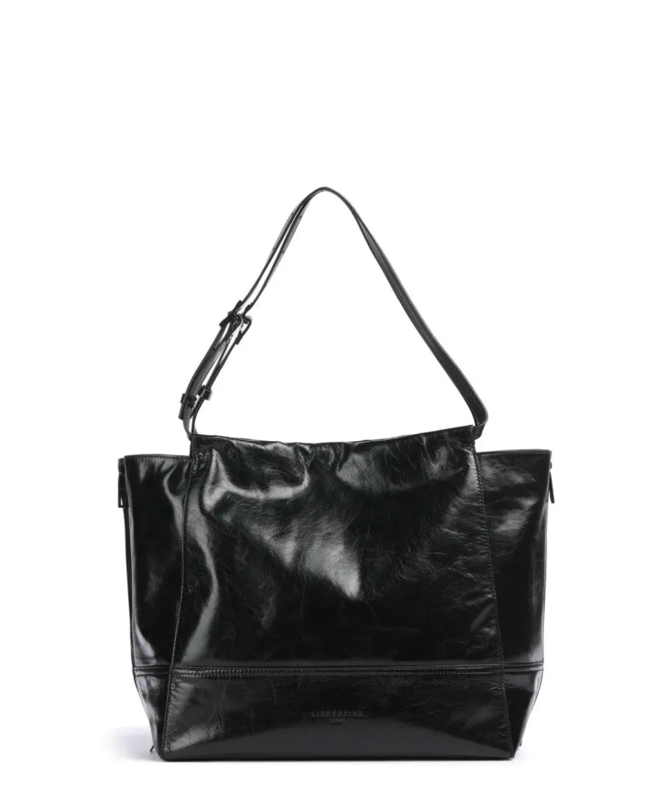Lou 2 Paper Touch L Shopper Leder schwarz