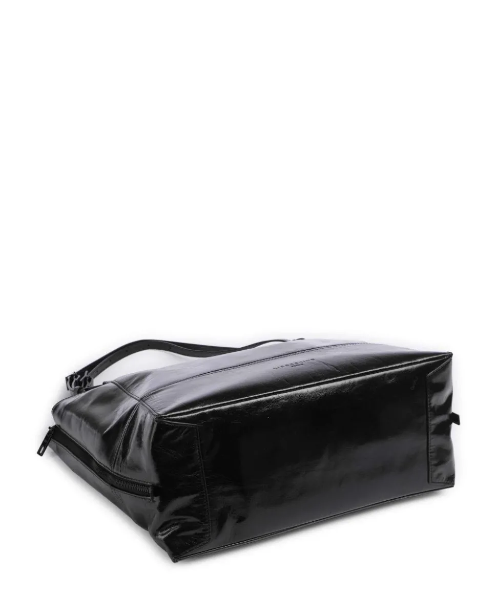 Lou 2 Paper Touch L Shopper Leder schwarz