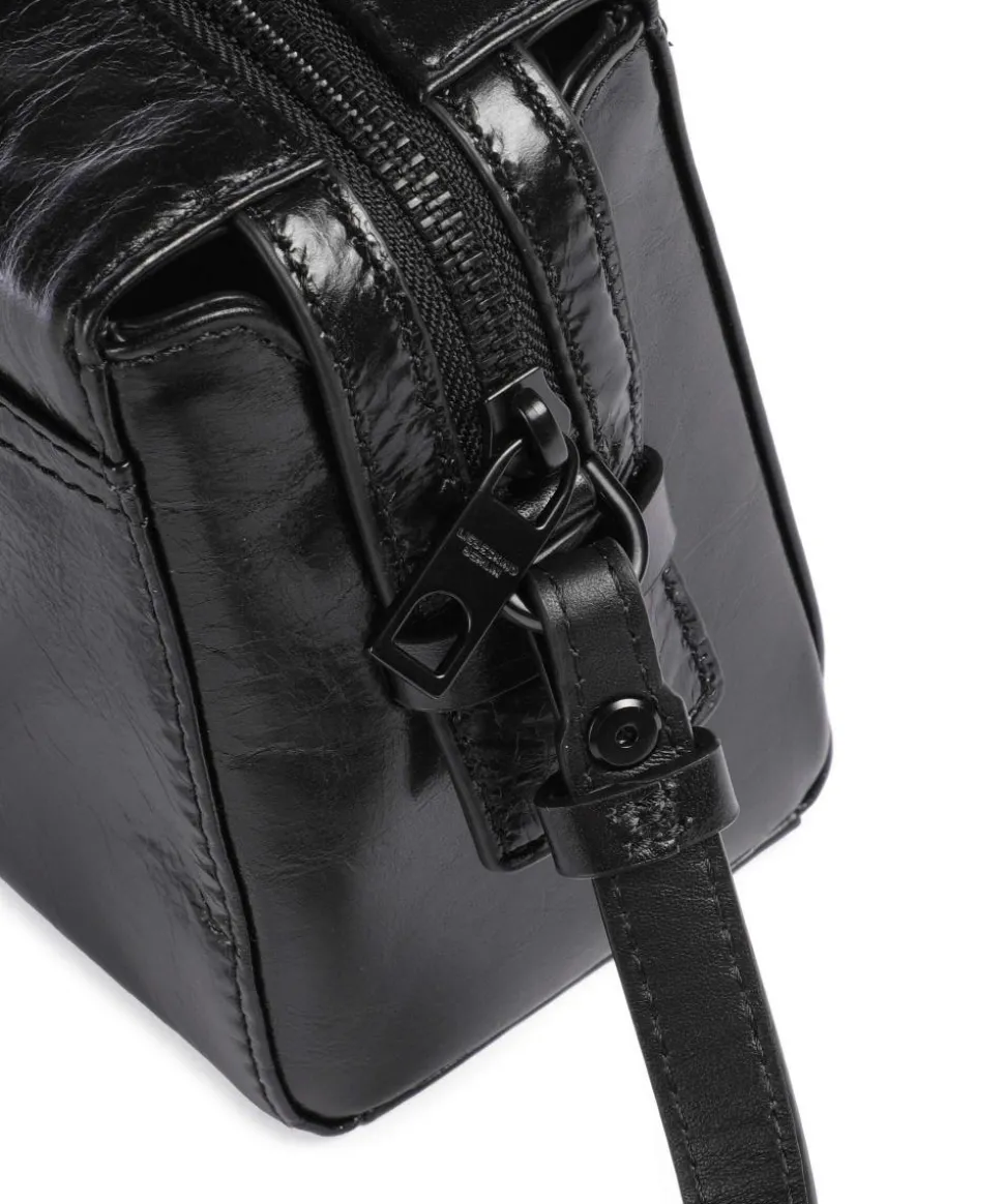 Lou 2 Paper Touch S Umhängetasche Rindsleder schwarz