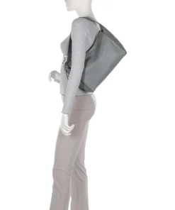 Lou Calf Optic M Beuteltasche fein genarbtes Kalbsleder grau