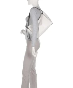 Lou Calf Optic M Beuteltasche fein genarbtes Kalbsleder weiß