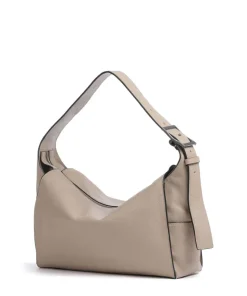 Lou Small Pebble M Beuteltasche genarbtes Rindsleder beige