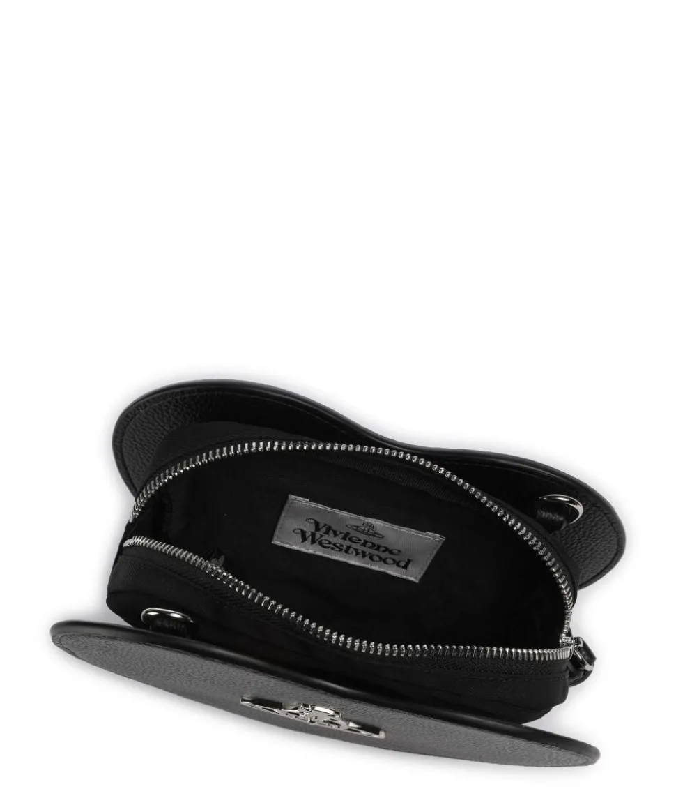 Louise Heart Grain Umhängetasche Lederimitat schwarz