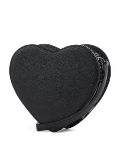 Louise Heart Grain Umhängetasche Lederimitat schwarz