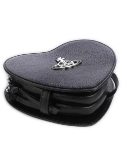 Louise Heart Grain Umhängetasche Lederimitat schwarz