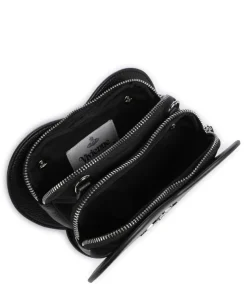 Louise Heart Grain Umhängetasche Lederimitat schwarz