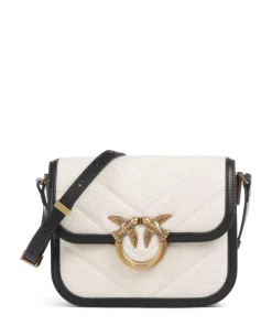 Love Box Mini Umhängetasche Canvas beige/schwarz