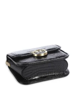 Love Box Mini Umhängetasche geprägtes Leder schwarz