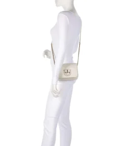 Love Click Puff Baby Umhängetasche Schafsleder elfenbein