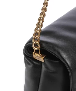 Love Click Puff Classic Umhängetasche Schafsleder schwarz