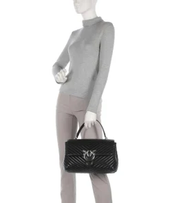 Love Lady Puff Big Handtasche Schafsleder schwarz