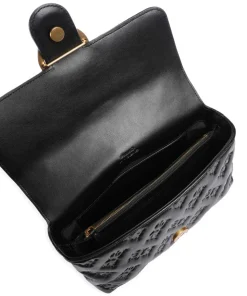 Love Lady Puff Classic Handtasche geprägtes Leder schwarz