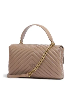 Love Lady Puff Classic Handtasche Schafsleder hellbraun