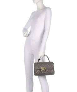 Love Lady Puff Classic Handtasche geprägtes Leder taupe