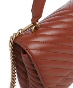 Love Lady Puff Classic Handtasche Schafsleder braun