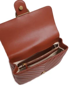Love Lady Puff Classic Handtasche Schafsleder braun