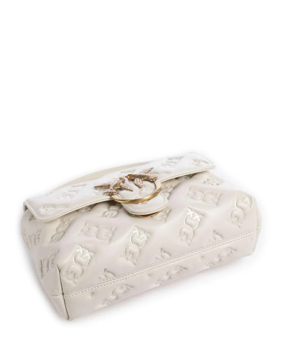 Love Lady Puff Mini Handtasche geprägtes Leder weiß