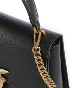 Love One Classic Handtasche genarbtes Leder schwarz