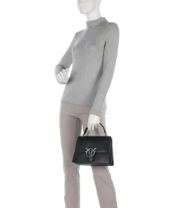 Love One Classic Handtasche fein genarbtes Rindsleder schwarz