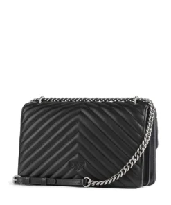 Love One Classic Schultertasche Schafsleder schwarz