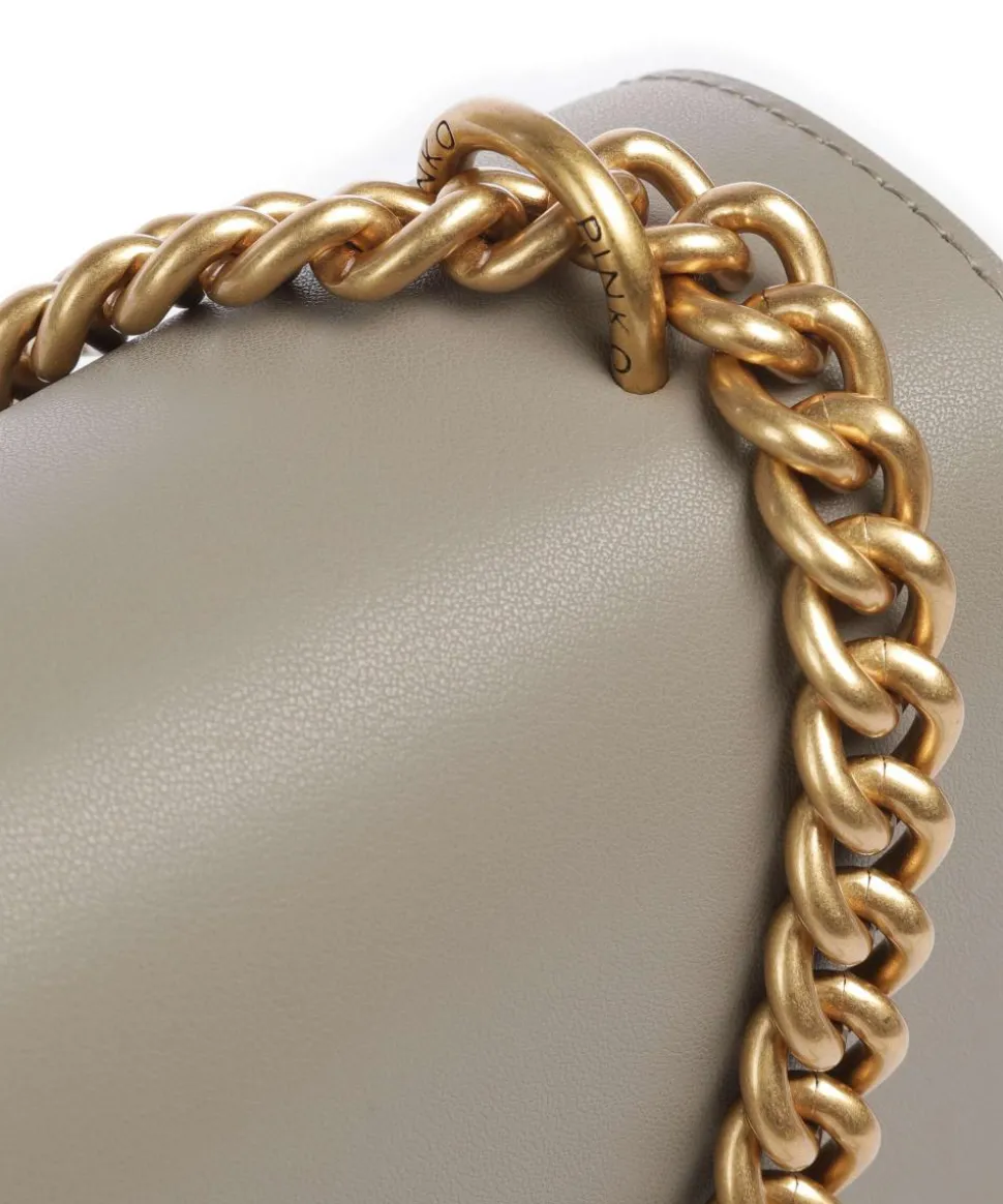 Love One Classic Schultertasche fein genarbtes Rindsleder taupe