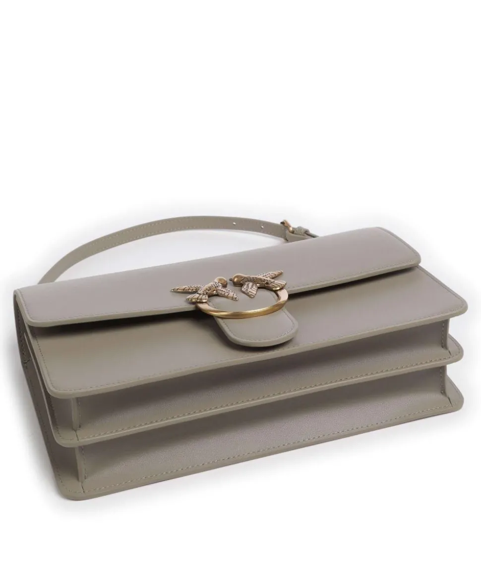 Love One Classic Schultertasche fein genarbtes Rindsleder taupe