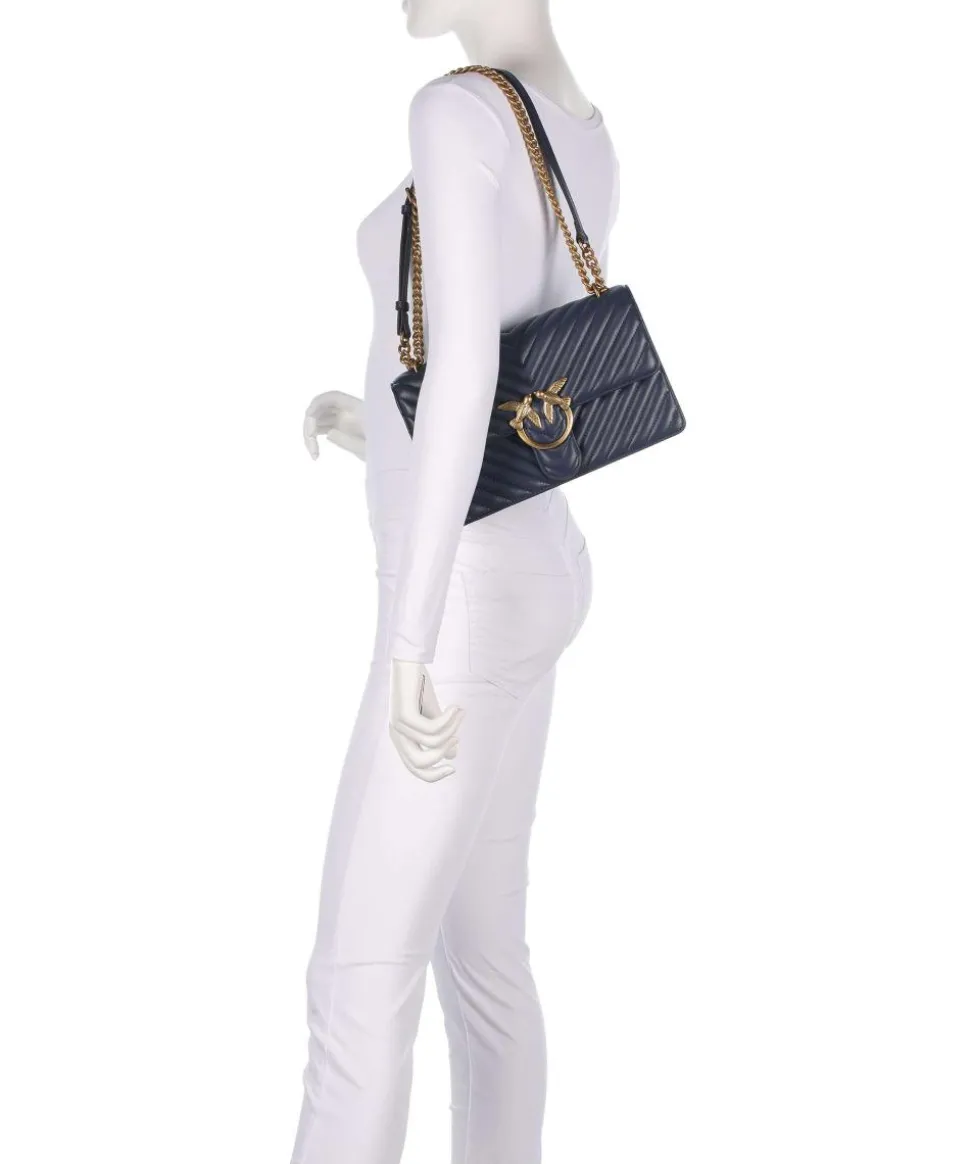 Love One Classic Schultertasche Schafsleder dunkelblau