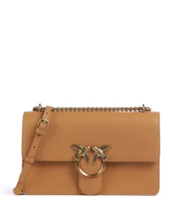 Love One Classic Schultertasche fein genarbtes Rindsleder hellbraun