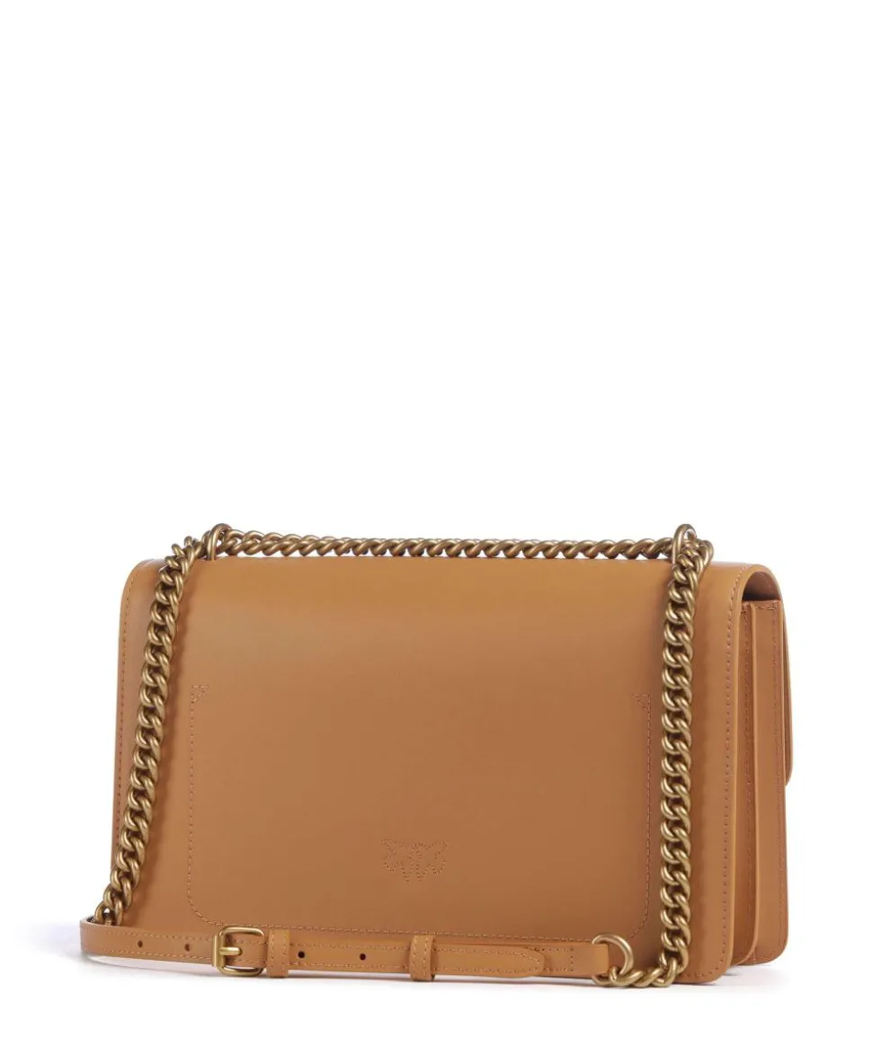 Love One Classic Schultertasche fein genarbtes Rindsleder hellbraun