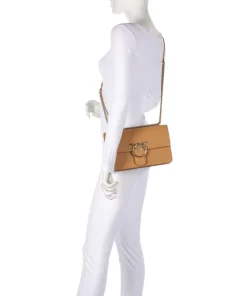 Love One Classic Schultertasche fein genarbtes Rindsleder hellbraun