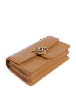 Love One Classic Schultertasche fein genarbtes Rindsleder hellbraun