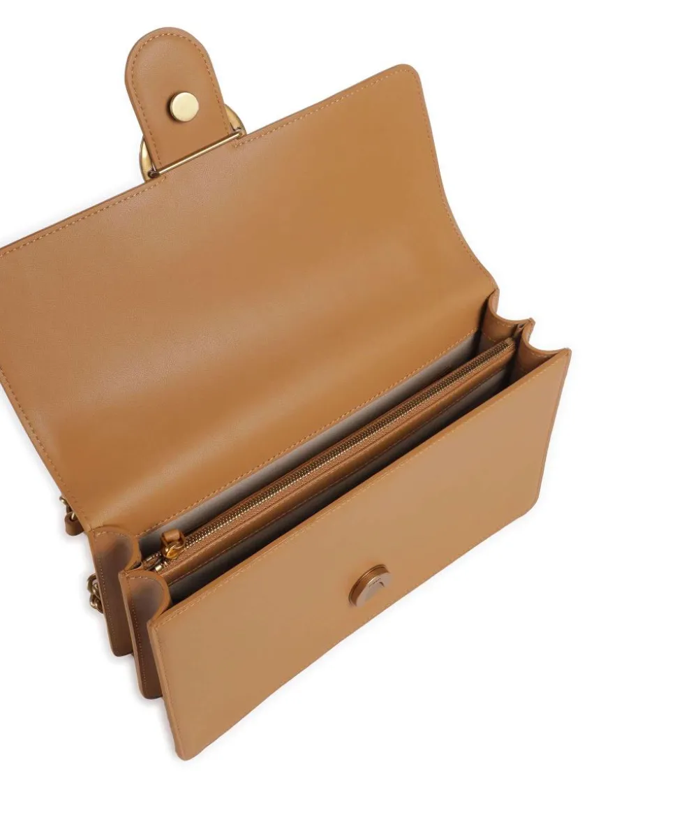 Love One Classic Schultertasche fein genarbtes Rindsleder hellbraun