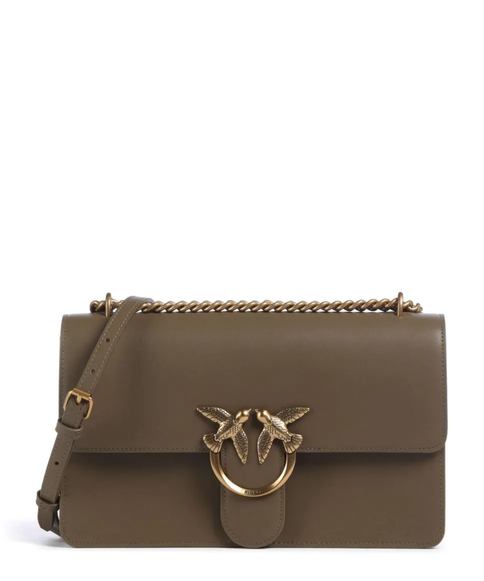 Love One Classic Schultertasche fein genarbtes Rindsleder olivgrün