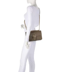 Love One Classic Schultertasche fein genarbtes Rindsleder olivgrün