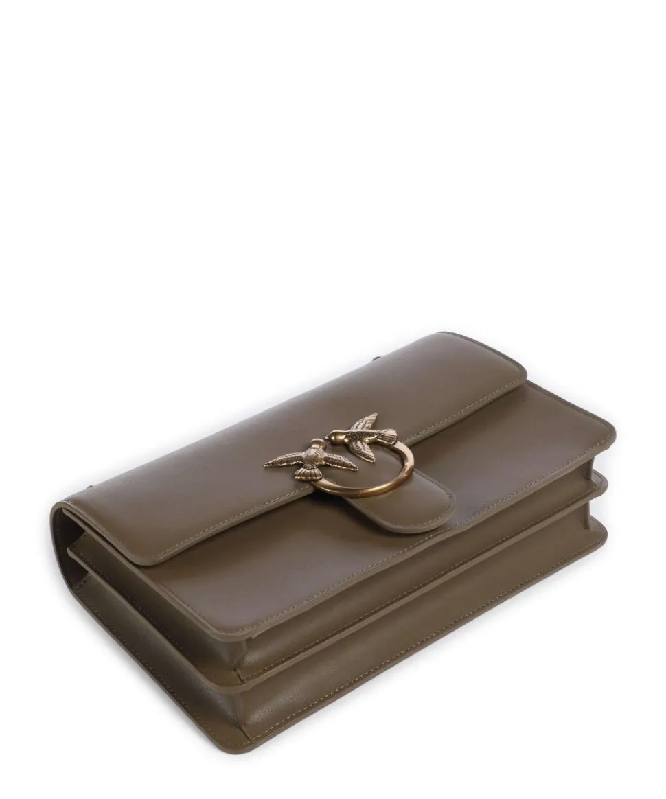 Love One Classic Schultertasche fein genarbtes Rindsleder olivgrün