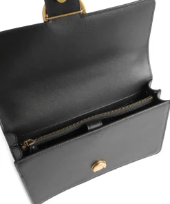 Love One Classic Schultertasche fein genarbtes Rindsleder schwarz