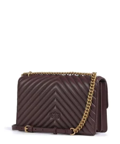 Love One Classic Schultertasche Schafsleder dunkelbraun