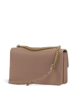 Love One Classic Schultertasche fein genarbtes Rindsleder hellbraun