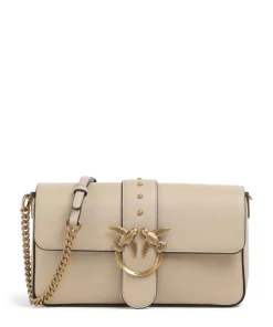 Love One Classic Slouchy Schultertasche fein genarbtes Rindsleder nude
