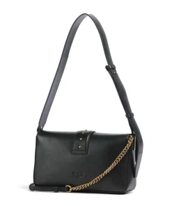 Love One Classic Slouchy Schultertasche fein genarbtes Rindsleder schwarz