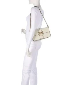 Love One Classic Slouchy Schultertasche fein genarbtes Rindsleder elfenbein