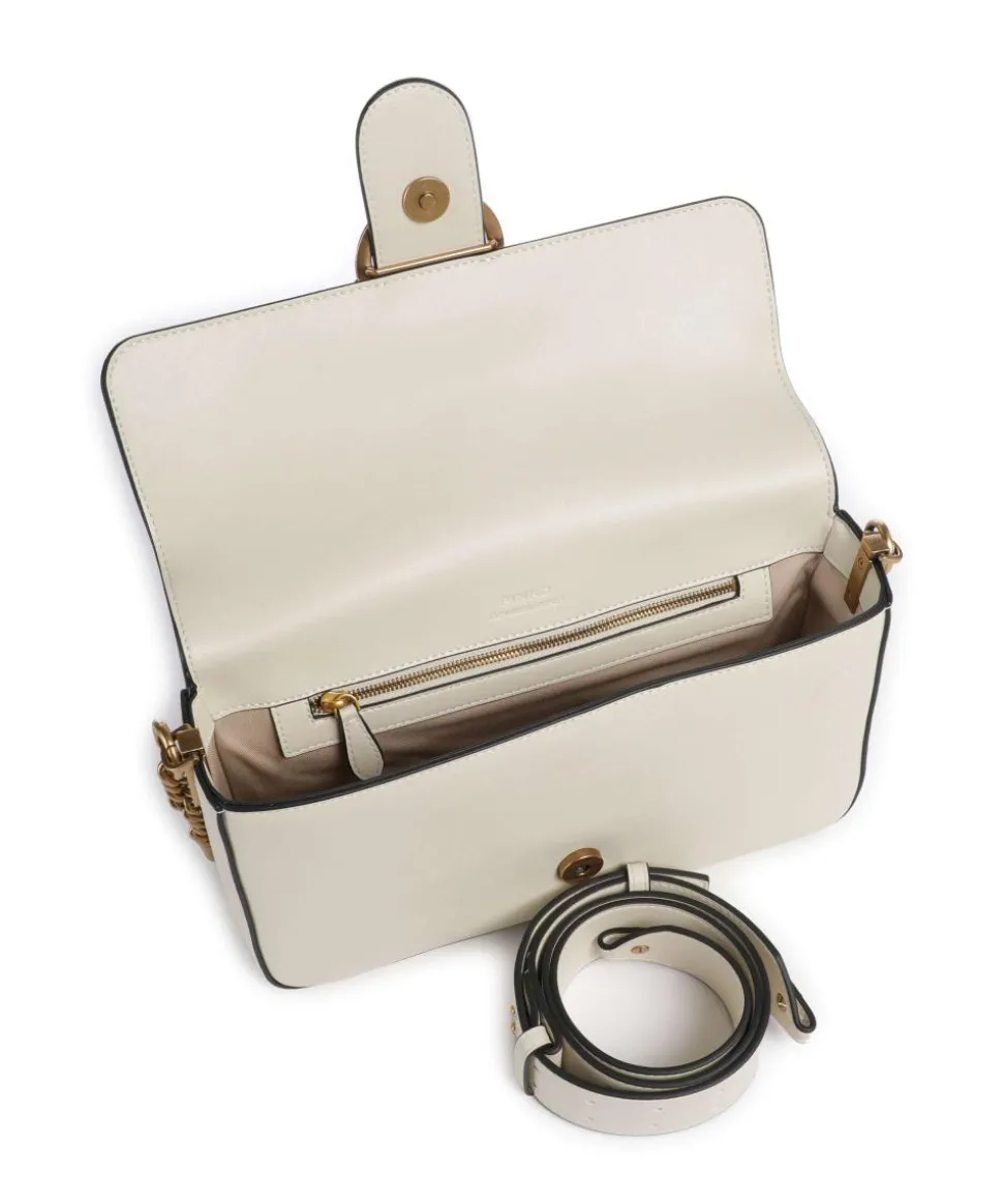 Love One Classic Slouchy Schultertasche fein genarbtes Rindsleder elfenbein