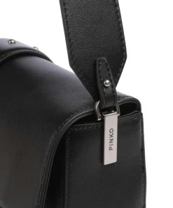 Love One Classic Slouchy Schultertasche fein genarbtes Rindsleder schwarz