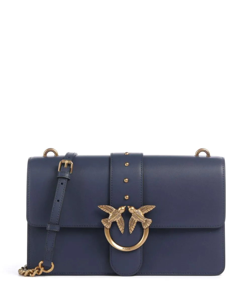 Love One Classic Umhängetasche fein genarbtes Kalbsleder dunkelblau